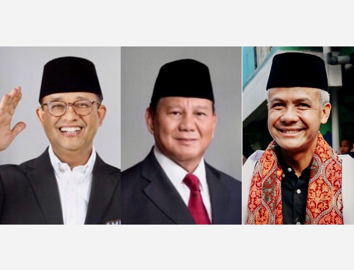 Tiga calon presiden (capres) 2024, Anies Baswedan, Prabowo Subianto, dan Ganjar Pranowo (Foto: Ist)