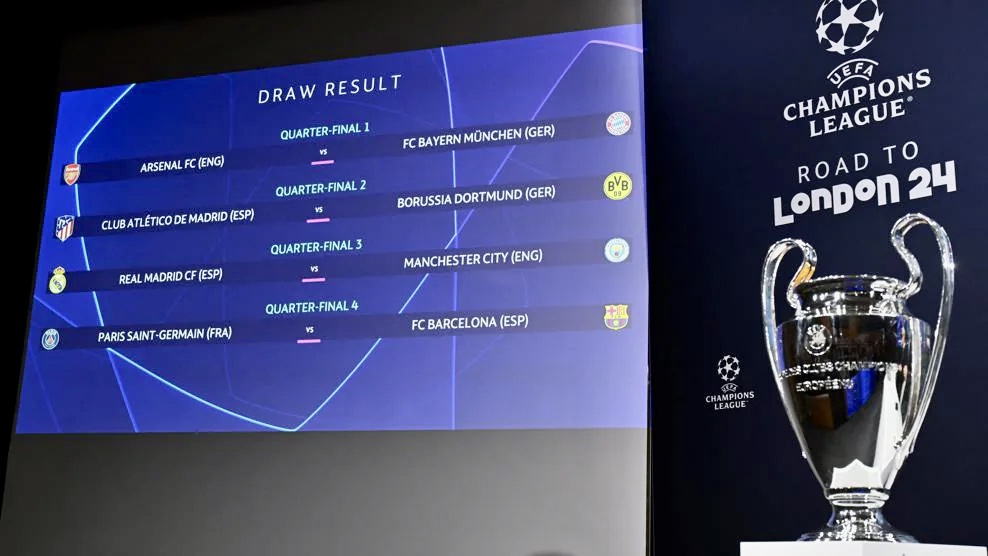 Delapan tim Eropa segera saling berhadapan di babak 8 besar Liga Champions 2023-2024 seusai drawing digelar di markas UEFA di Nyon, Swiss, Jumat (15/3/2024). (Foto: UEFA.com)