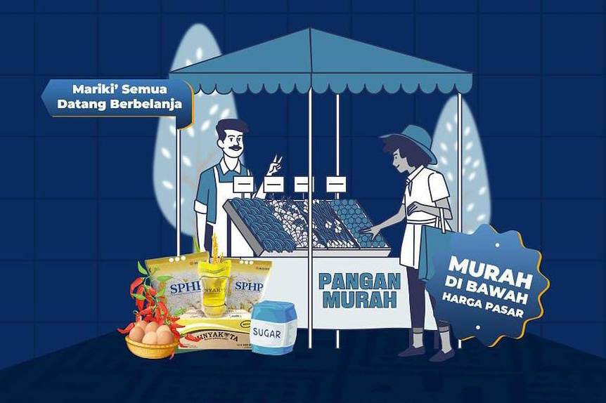 Ilustrasi kegiatan Pasar Murah di Sulsel (Grafis: instagram.cm/bank_indonesia_sulsel)