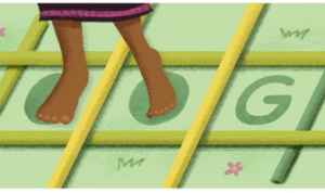 Google doodle pada Senin (29/4/2024) menampilkan Tari Rangkuk Alu asal Manggarai, Flores, NTT. (Foto: Google)