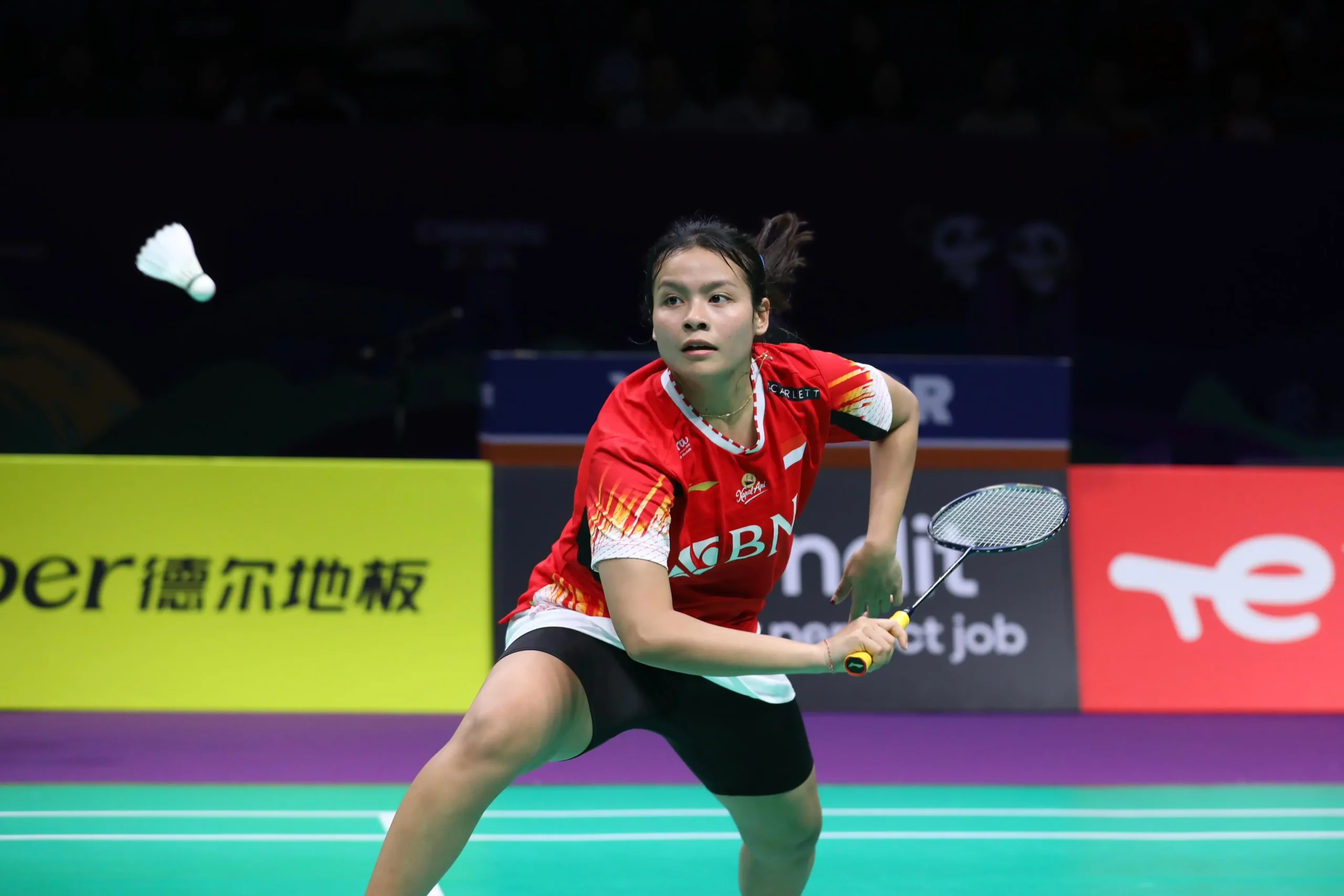 Komang Ayu Cahya Dewi salah satu andalan Indonesia yang akan turun di nomor tunggal saat Indonesia melawan China di partai final Uber Cup 2024, Minggu (5/5/2024). (Foto: PBSI).    