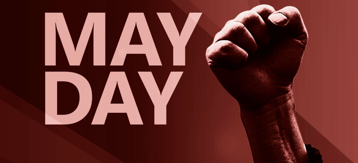 Poster peringatan May Day atau Hari Buruh Sedunia 1 Mei. (Foto: countercurrents.org) 