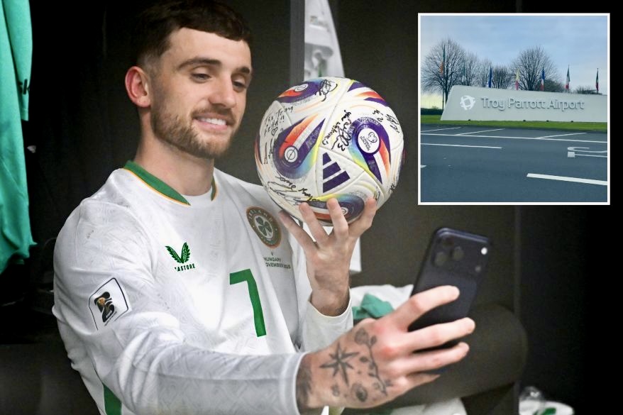 Striker Timnas Irlandia Troy Parrott. (Foto: thesun.ie)