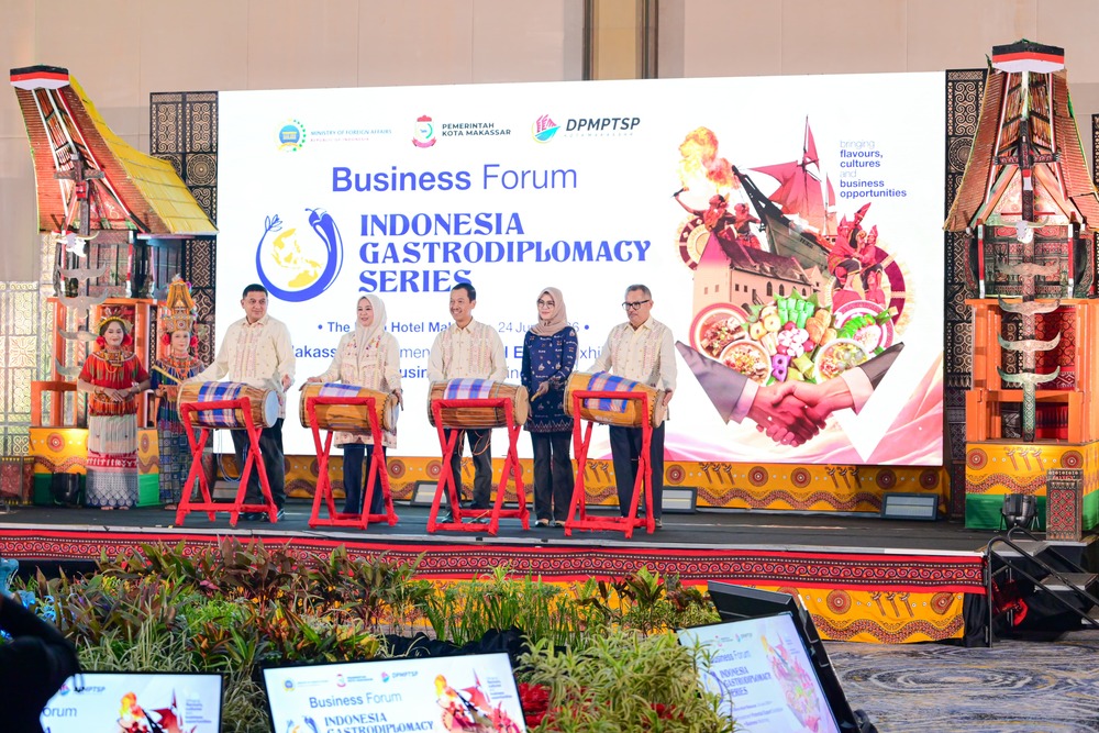 Pembukaan acara Business Forum Indonesia Gastrodiplomacy Series (IGS) 2026. (Foto: sulselprov.go.id)