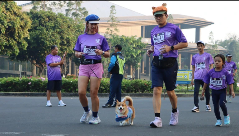Event lari bersama hewan kesayangan yang berlangsung di Yogyakarta, Minggu (13/9/2026). (Foto: Istimewa)